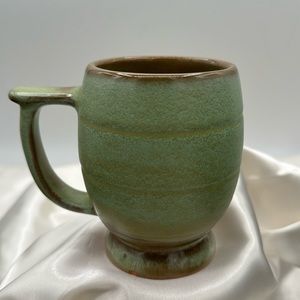 Vintage Frankoma Pottery “Barrel” Mug prairie green” C7